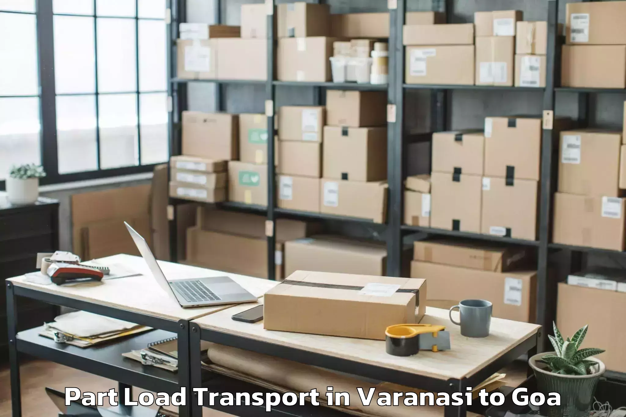 Book Varanasi to Aldona Part Load Transport Online